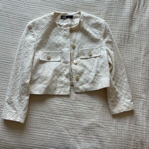 Zara Cropped Tweed Jacket
